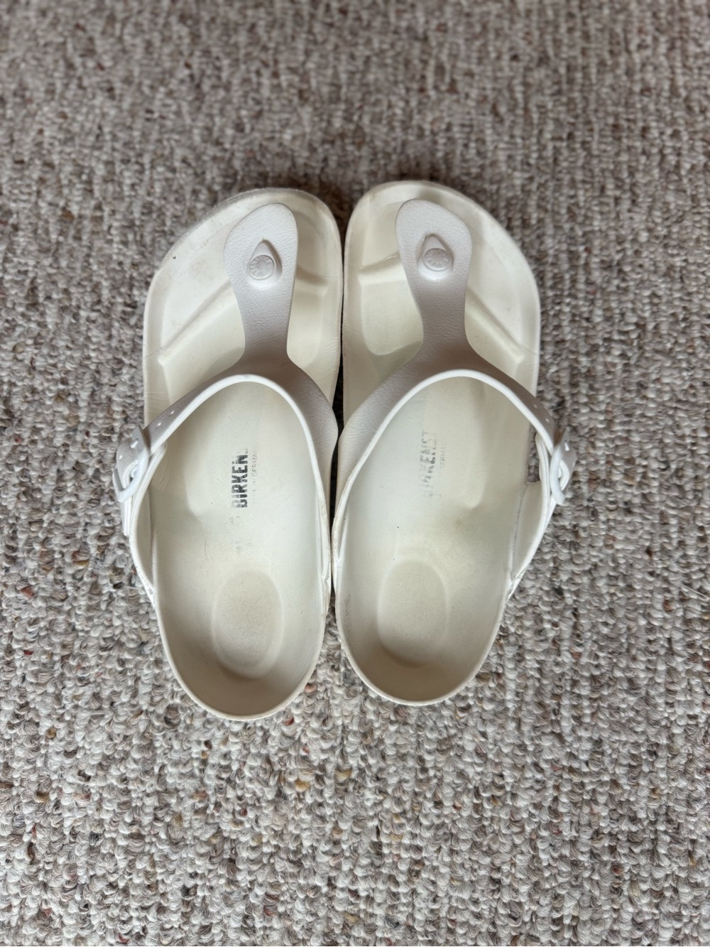 Birkenstock White EVA Thong Sandals - 41